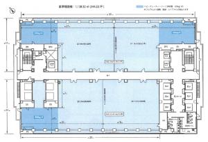 大阪ベイタワーオフィス基準階間取り図