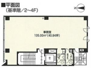 南本町武田ビル基準階間取り図