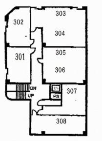 清水町会館ビル基準階間取り図