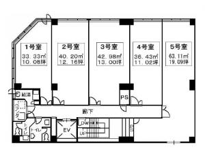 ＳＡＮＷＡトレーディングビル基準階間取り図