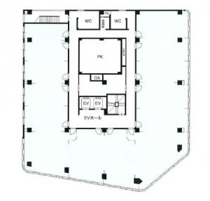 新大阪千代田ビル別館基準階間取り図