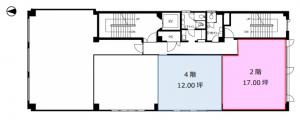幸ビル(さいわいビル）基準階間取り図