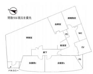 パークシティ御堂筋ビル基準階間取り図