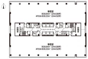 新大阪第一生命ビルディング基準階間取り図