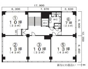 奥内第８ビル基準階図面