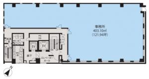 ＪＰＲ心斎橋ビル基準階間取り図