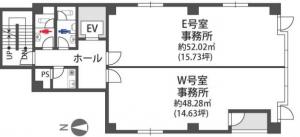 上本町Ｉ，Ｂ，Ｐタワー基準階図面