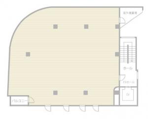 おおきに西心斎橋ＢｉｒｔｈＰｌａｃｅビル基準階間取り図