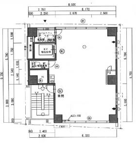 難波チャンプビル基準階間取り図