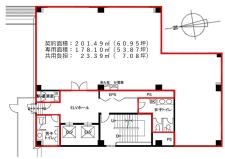 ハークス六本木ビル基準階間取り図
