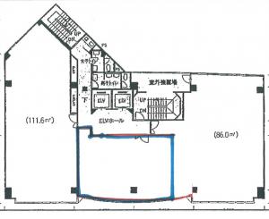 嶌野（シマノ）ビル基準階間取り図