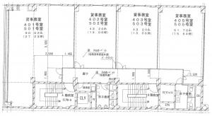 御堂筋三都ビル基準階間取り図