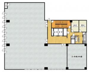 フェニックス内本町ビル基準階間取り図