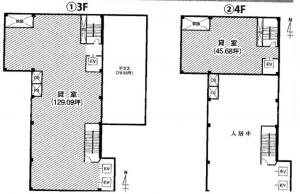 現代オレンジビル３－４階間取り図