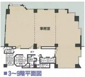 谷町スリースリーズビル基準階図面