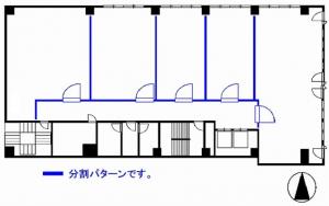 第一住建長堀橋駅前ビル基準階間取り図