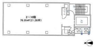 クアドラ北堀江（ＱＵＡＤＲＡ北堀江）基準階間取り図