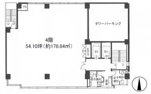 北浜東森田ビル基準階間取り図