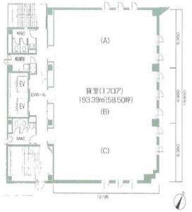 コーリ江戸堀基準階図面