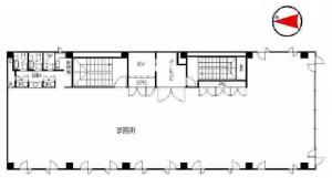 ナカイ農人橋ビル基準階間取り図