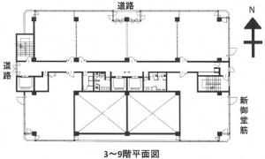 新大阪第２７松屋ビル３～９階間取り図