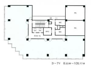 新大阪八千代ビル別館基準階間取り図