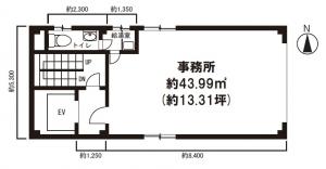 神産堂島ビル基準階間取り図
