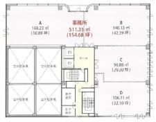 レナ新大宮ビル基準階間取り図