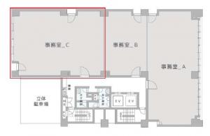 おおきに御堂筋瓦町ビル４階間取り図