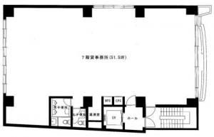 西本町芙蓉ビル７階間取り図