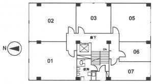 ＩＢＣ心斎橋ｗｅｓｔビル（ＩＢＣ心斎橋ウエストビル）基準階間取り図