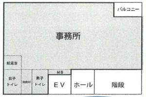 上組本町(カミグミ)ビル基準階間取り図