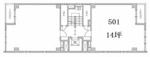 共栄ファイブビル５階間取り図