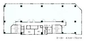 八千代ビル別館基準階間取り図