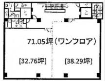 瓦町ＳＦビル基準階間取り図