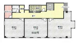 アルバート新大阪ビル基準階間取り図