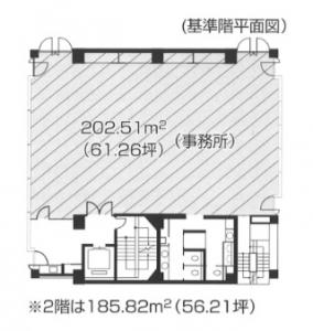 久我ビル北館基準階間取り図