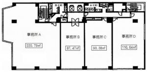 長堀コミュニティビル基準階間取り図