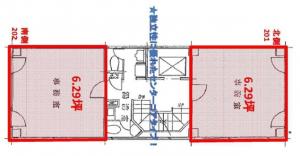 天満橋フジタビル２階間取り図