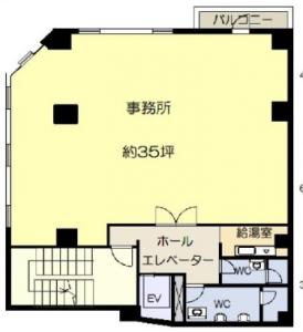 プラトウビル基準階間取り図