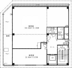 新町Ｆ１ビル基準階図面