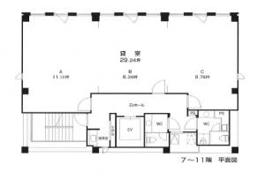 ＭＦ南森町２ビル基準階間取り図