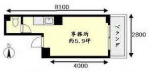 プレミール北堀江ビル２号室間取り図