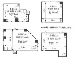 舟瀬ビル基準階間取り図