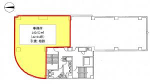 高麗橋山本ビル４階間取り図