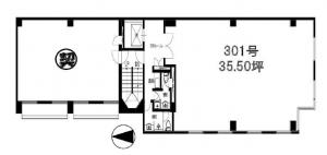第一住建裁判所前ビル基準階間取り図