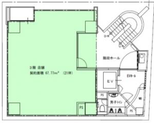 セピア心斎橋ビル３階間取り図