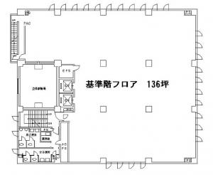 井門江坂駅前ビル基準階間取り図