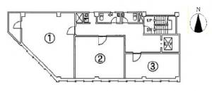 日宝船場ビル基準階間取り図