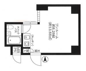 グランドメゾン西心斎橋ビル２階間取り図